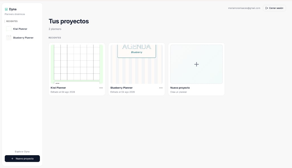 Dashboard con proyectos de planner listos para editar